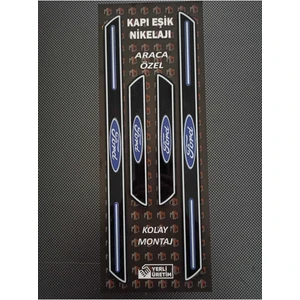 Aksefuar Lazer Escort Piano Black Kapı Eşiği 4'lü Set