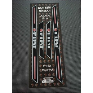 Aksefuar Lazer Fiat Linea Piano Black Kapı Eşiği 4'lü Set