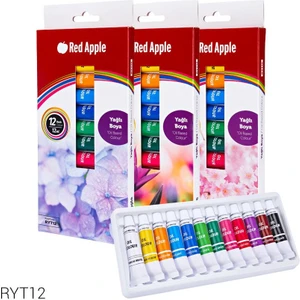 Red Apple 12 Renk Yağlı Boya Seti 12 Renk x 12 ml