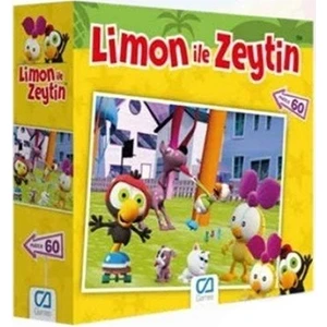 Ca Games Limon ile Zeytin Kutulu Puzzle/yapboz 60 Parça