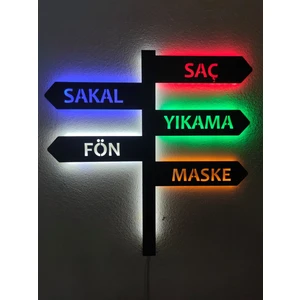 Berber LED Işıklı Tablo