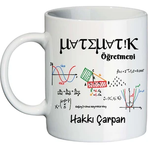 Matematik Öğretmenine Hediye Isimli Kupa Bardak - Öğretmenler Günü Hediyesi