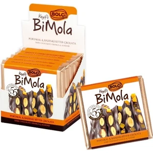 Bimola Portakal ve Bademli Bitter Çikolata 70 gr 6'lı Paket