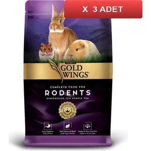 Gold Wings Premium Kemirgen Yemi 1 Kg 3'lü