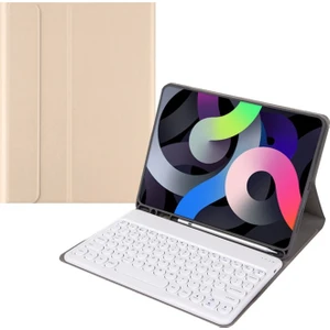 Gold 3c Samsung Galaxy Tab S7 Için 11 Inç 2020 (MODEL:SM-T870 SM-T875 SM-T878) Tablet Yuvarlak Tuş Klavye Kılıfı (Yurt Dışından)