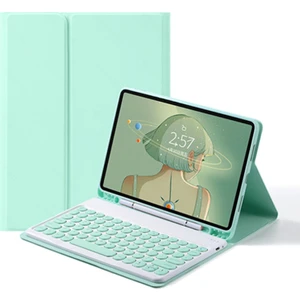 Gold 3c Samsung Galaxy Tab S7 Için 11 Inç 2020 (MODEL:SM-T870 SM-T875 SM-T878) Tablet Yuvarlak Tuş Klavye Kılıfı (Yurt Dışından)