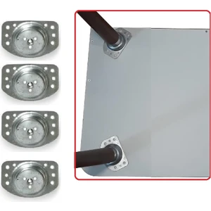Kanepe Sehpa Masa Ayak Montaj Aparatı 15 Derece Açılı Montaj Için Metal Aparat 4 Adet Ayak Braketi