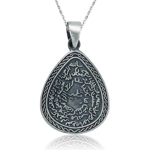 Gümüş Kitmir Duası Damla Kolye