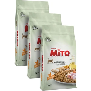 Adult Cat Tavuklu Yetişkin Kedi Maması 1 kg - 3 Adet