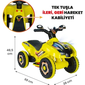 UJ Toys Akülü Atv 6V Ranger-Sarı