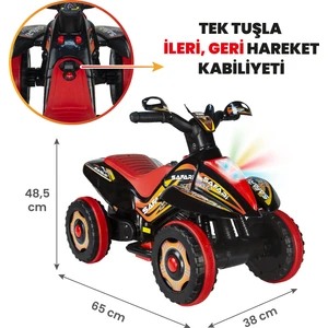 UJ Toys 6V Akülü ATV Siyah