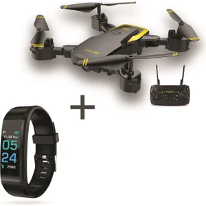 CX007 Zoom Pro Smart Katlanabilir Drone + Polosmart PSSW01 Akıllı Bileklik
