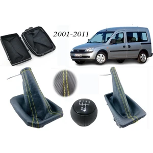 Vts Körük Opel Combo C Vites Körüğü + El Freni Körüğü + Vites Topuzu Delikli Deri Sarı Dikiş