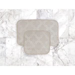 Madame Coco Alsatia 2'li Banyo Paspası - Bej - 50 x 80 + 45 x 50 cm