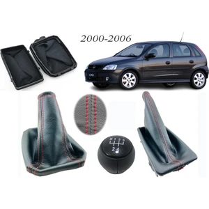 Vts Körük Opel Corsa C Vites Körüğü + El Freni Körüğü + Vites Topuzu Kırmızı Dikiş