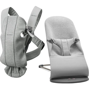 Babybjörn Bliss Ana Kucağı & Kanguru Mini 3D Cotton Jersey Yenidoğan Seti / Light Grey