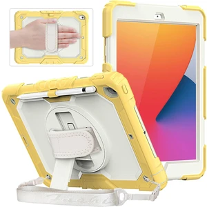 iPad 2021 9. Nesil Strap, Kalemlikli Tablet Kılıfı Darbe Savar Ekran Koruyuculu Askılı 360°DÖNEBILEN Kılıf