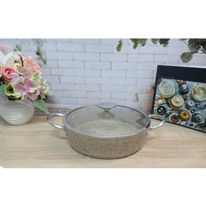 Oms 3316 Indüksiyonlu Granit Karnıyarık Tencere 24 x 7.5 cm Kumbeji