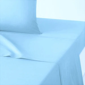 %100 Pamuklu Açık Mavi 240 x 260 cm. Çift Kişilik Lastiksiz Düz Çarşaf
