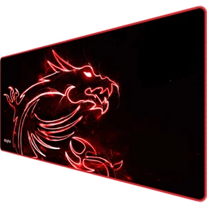 Gaming Oyuncu Mousepad  90X40 XXL  Kaymaz Taban  4mm  Kalınlık KIZIL EJDERHA