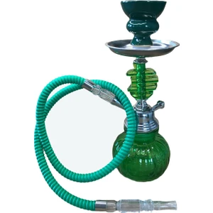 Küçük Boy Nargile Takımı Yeşil Renk 32 cm