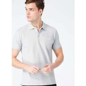 Fabrika Comfort Gri Erkek Cepli Polo T-Shirt