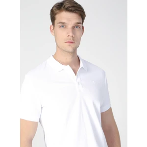 Polo Yaka Düz Beyaz Erkek T-Shirt LEGOLAS Y