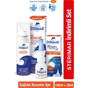 Hipertonik Burun Spreyi 100ML+STERIMAR Stop&protect Burun Spreyi 20ML
