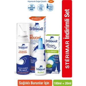 Hipertonik Burun Spreyi 100ML+STERIMAR Stop&protect Alerji Burun Spreyi 20ML
