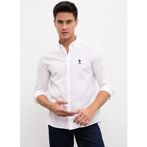 U.S. Polo Assn. Slim Fit Beyaz Erkek Gömlek