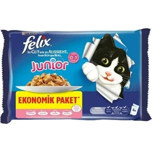 Junior Sığır Etli & Tavuklu Pouch 4 x 85 gr