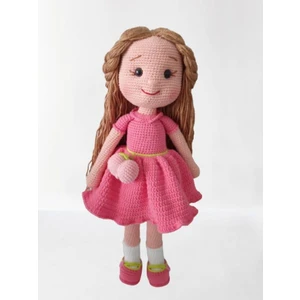 Oyuncak Park Şeftali Güzeli Bebek Amigurumi Organik Oyuncak