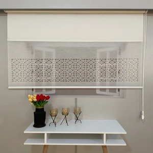 Volper Mekanik LZR1040 Çift Mekanizmalı Lazer Kesim Tül ve Stor Perde Beyaz 110 x 200