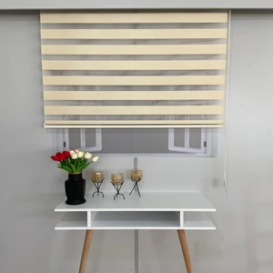 Volper Mekanik Vp 700 Düz Lü x  Saten Stor Zebra Perde Sütlü Kahve 150 x 260