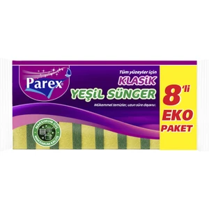 Klasik Yeşil Düz Sünger 8'li