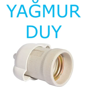Yağmur Duy - Porselen Yağmur Duy - Standart E 27 Duy 1 Adet