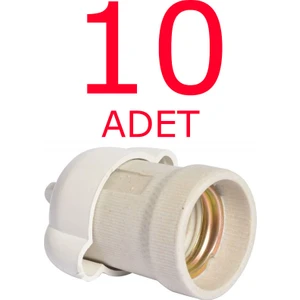 Yağmur Duy - Porselen Yağmur Duy - Standart E 27 Duy 10 Adet