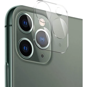 Apple iPhone 11 Pro Tam Uyumlu Şeffaf Cam Kamera Lens Koruyucu
