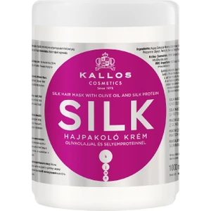 Kallos Cosmetics Sılk Hair Mask Kuru Mat ve Cansız Saçlar Için Zeytinyağlı ve Ipek Proteinli Saç Bakım Maskesi 1000 ml