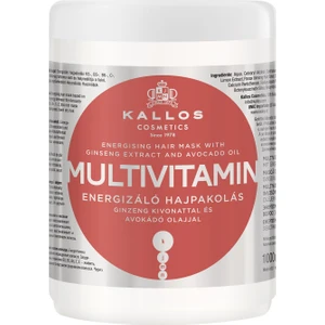 Kallos Cosmetics Multivitamin Energizing Ginseng Özü ve Avakado Yağı Içeren Saç Bakım Maskesi 1000 ml