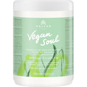 Kallos Cosmetics Vegan Soul Kuru ve Yıpranmış Saç Için Bitkisel Protein ve Avokado Yağlı Besleyici Saç Maskesi 1000 ml
