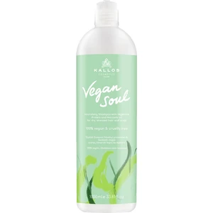 Kallos Cosmetics Vegan Soul 1000 ml Kuru Yıpranmış Saçlara Bitkisel Protein ve Avokado Yağlı Besleyici Vegan Şampuan