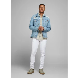 Jack & Jones Düşük Bel Slim Fit Beyaz Erkek Denim Pantolon