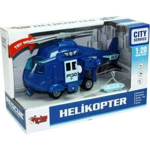 Vardem 1:20 Sürtmeli Sesli Işıklı Helikopter - Mavi