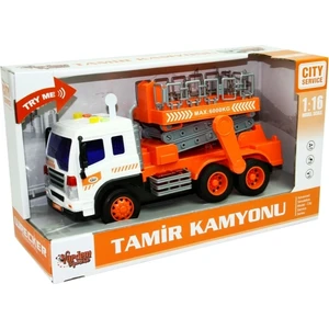 1:16 Sürtmeli Sesli Işıklı Tamir Kamyonu