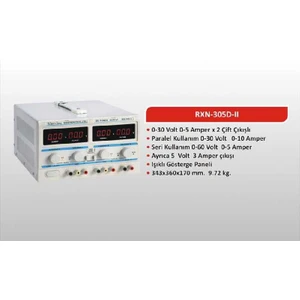 0-30 Volt 5 Amper Çift Çıkışlı Ayarlı Güç Kaynağı (RXN-305D-II)