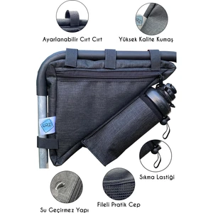 Bisiklet Çantası Üçgen Kadro Arası Suluk Hazneli 2.5 Lt. Kapasite