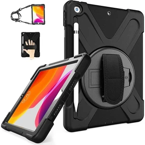 Ipad 9. Nesil 10.2 Inç 2021 Tablet Kılıfı Kalemlikli Defender Askılı Tank Zırh Silikon Yüksek Koruma