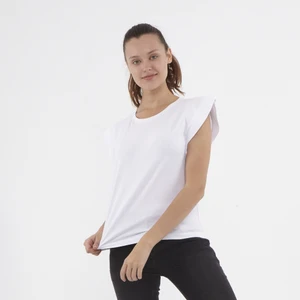 Think Simple Kolsuz Basic T-Shirt Beyaz