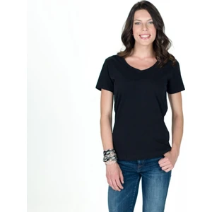 Think Simple Kadın V Yaka T-Shirt - Siyah